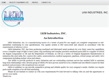 Tablet Screenshot of lkmindustries.com